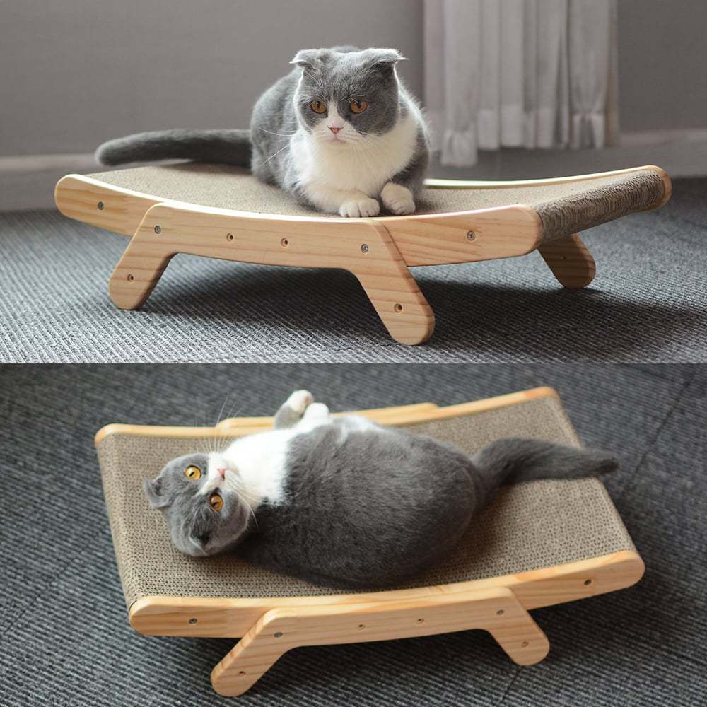 Vertical Corrugated Cat Bed with Scratch Core