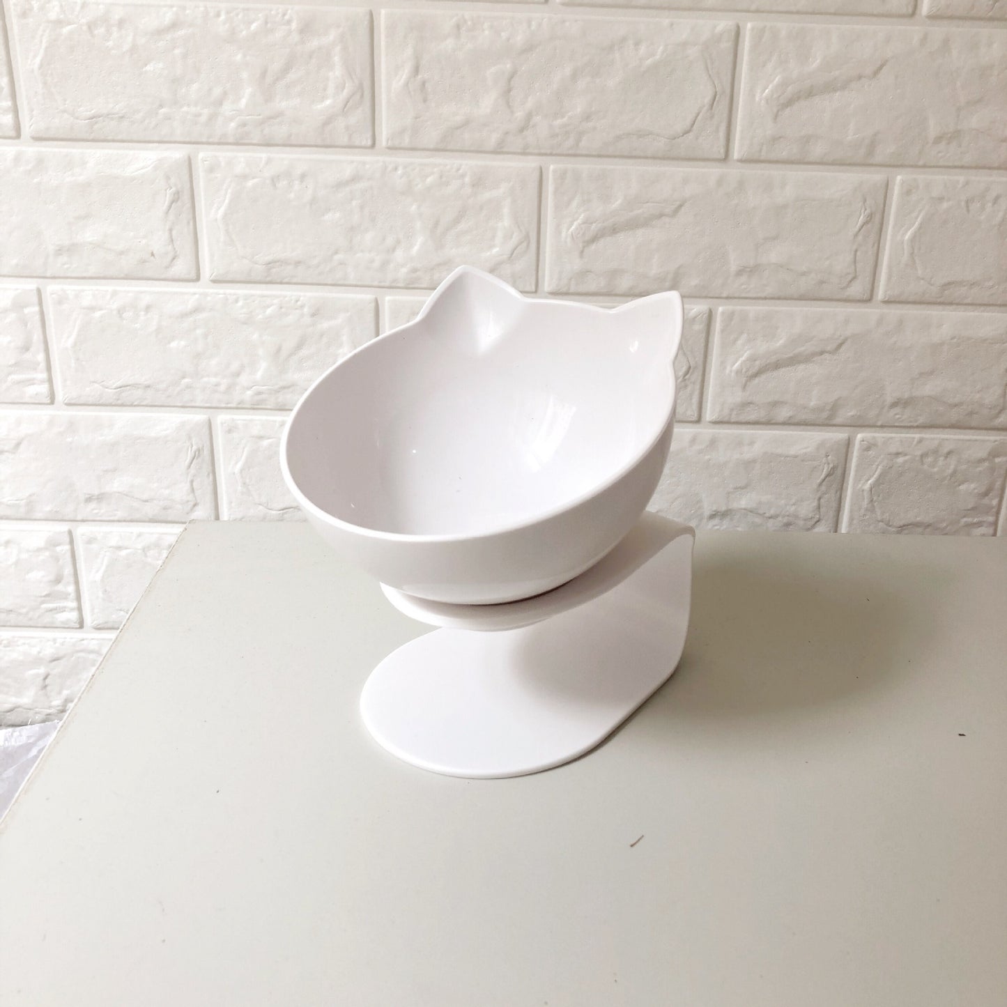 Inclined Food Cat Ear Oblique Mouth Transparent Single Pet Bowl