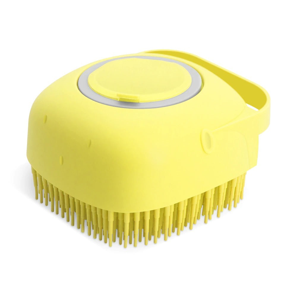 Pet Shampoo Massager Brush – Silicone Grooming Comb