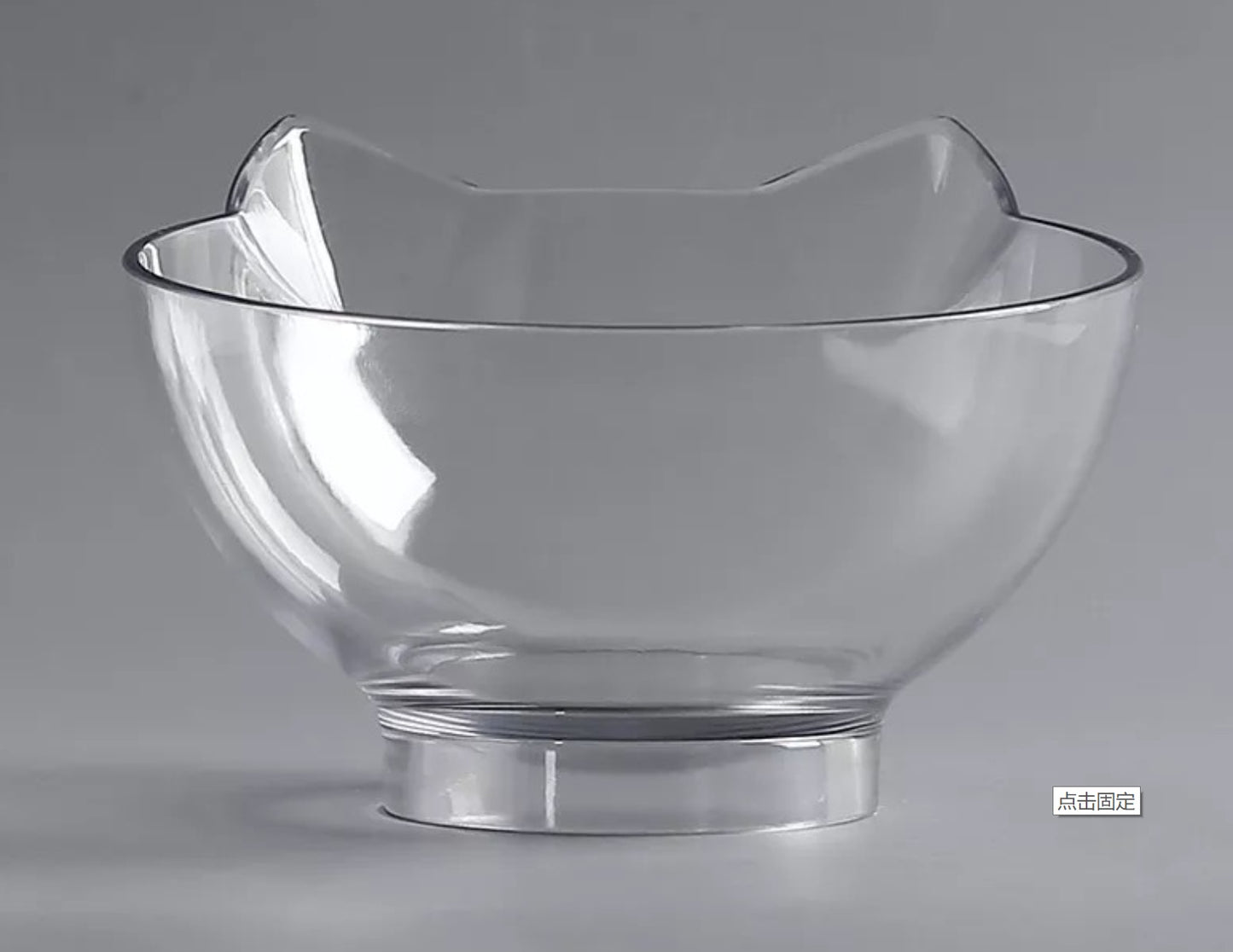 Inclined Food Cat Ear Oblique Mouth Transparent Single Pet Bowl