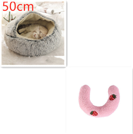 2-in-1 Plush Winter Bed for Dogs & Cats – Soft & Warm