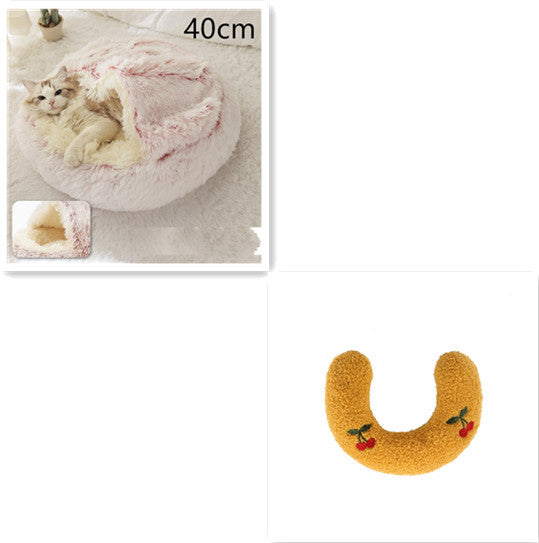 2-in-1 Plush Winter Bed for Dogs & Cats – Soft & Warm