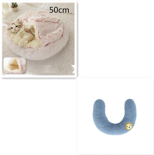 2-in-1 Plush Winter Bed for Dogs & Cats – Soft & Warm