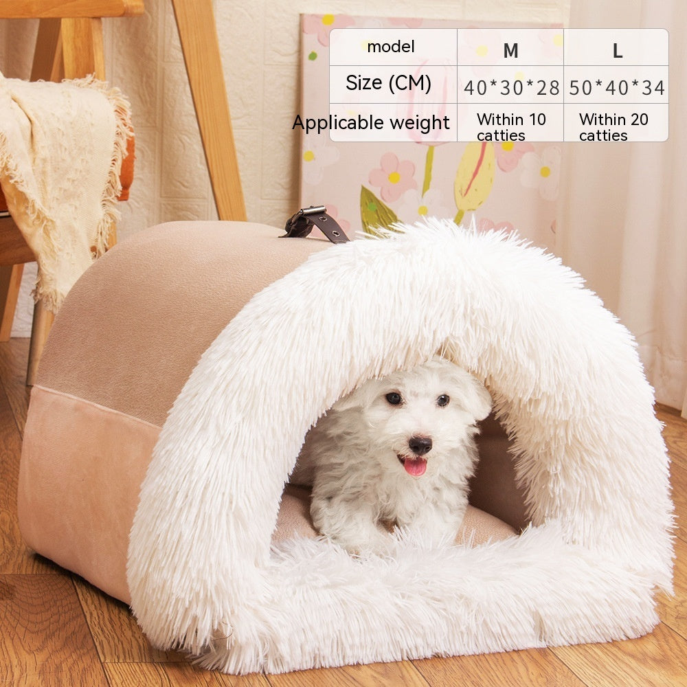 Portable Splice Warm Pet Nest – Moisture-Proof Autumn & Winter Bed