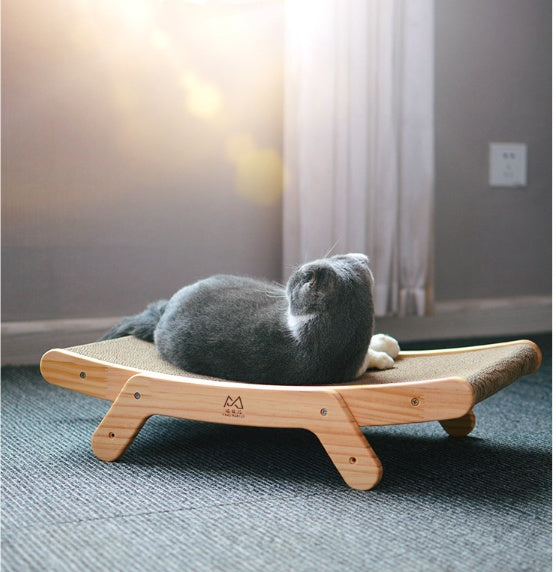 Vertical Corrugated Cat Bed with Scratch Core