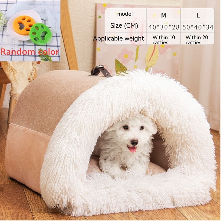 Portable Splice Warm Pet Nest – Moisture-Proof Autumn & Winter Bed