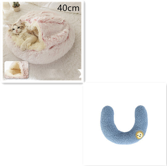 2-in-1 Plush Winter Bed for Dogs & Cats – Soft & Warm