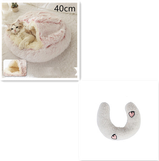 2-in-1 Plush Winter Bed for Dogs & Cats – Soft & Warm