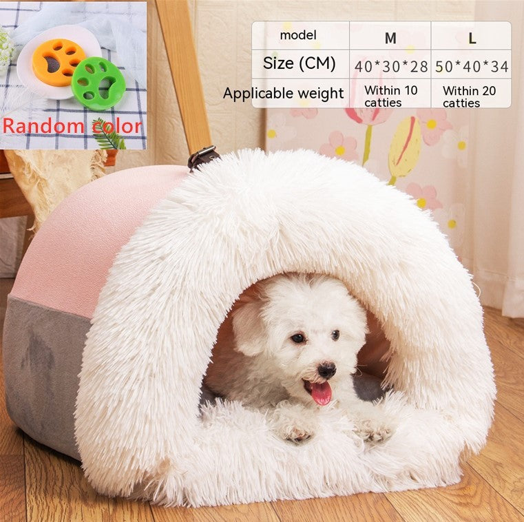 Portable Splice Warm Pet Nest – Moisture-Proof Autumn & Winter Bed
