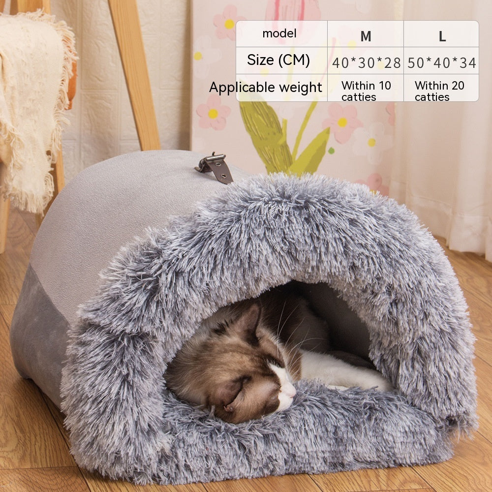 Portable Splice Warm Pet Nest – Moisture-Proof Autumn & Winter Bed