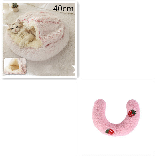 2-in-1 Plush Winter Bed for Dogs & Cats – Soft & Warm