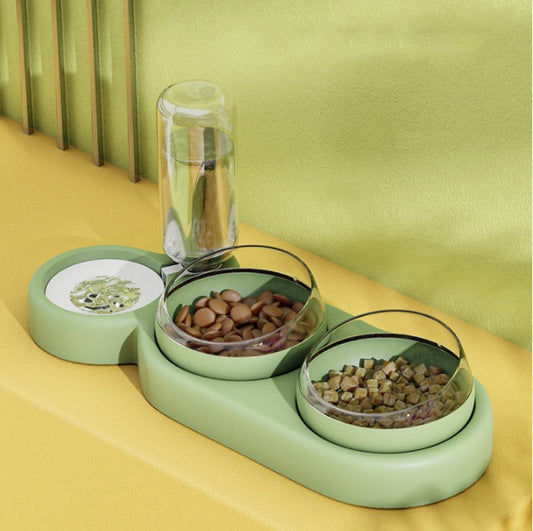 Automatic Dual Pet Feeder & Water Fountain