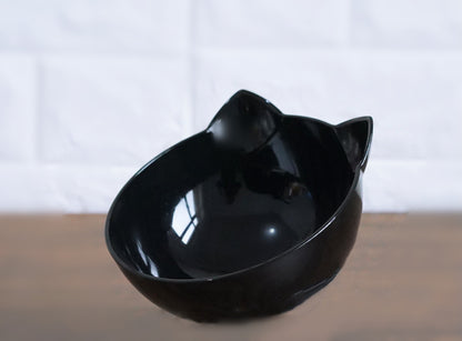 Inclined Food Cat Ear Oblique Mouth Transparent Single Pet Bowl