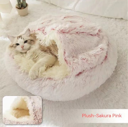 2-in-1 Plush Winter Bed for Dogs & Cats – Soft & Warm
