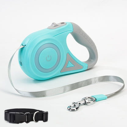 Retractable Dog Leash with Collar – For Small & Medium Pets