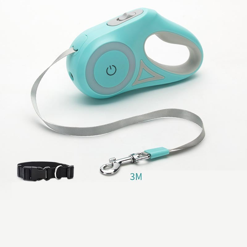 Retractable Dog Leash with Collar – For Small & Medium Pets