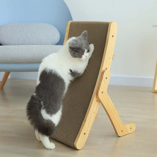 Vertical Corrugated Cat Bed with Scratch Core