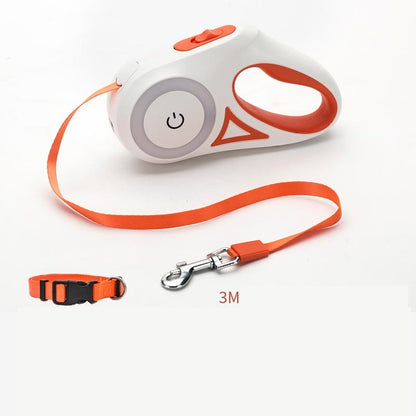Retractable Dog Leash with Collar – For Small & Medium Pets