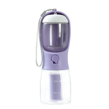 3-in-1 Portable Dog Water Bottle – Feeder & Waste Bag Holder