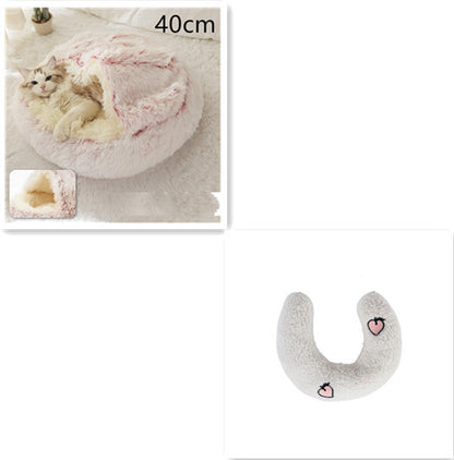 2-in-1 Plush Winter Bed for Dogs & Cats – Soft & Warm