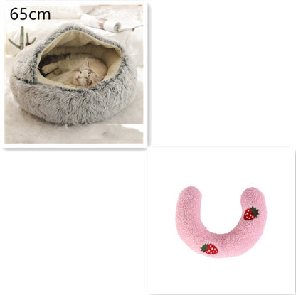 2-in-1 Plush Winter Bed for Dogs & Cats – Soft & Warm