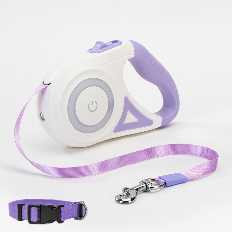 Retractable Dog Leash with Collar – For Small & Medium Pets