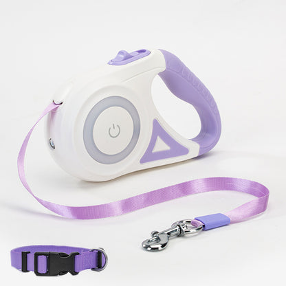 Retractable Dog Leash with Collar – For Small & Medium Pets